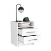 NicBex Nightstand with 2 Drawers,Modern Side Table with Metal Handles,Bedside Table for Bedroom,Living Room,White/Black/Gray - 4 of 4