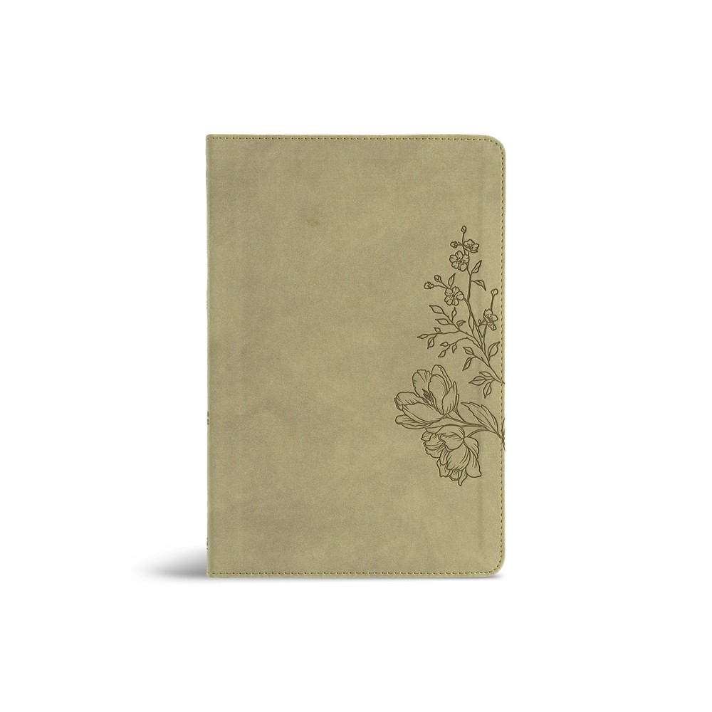 CSB Large Print Thinline Bible, Digital Study Edition, Sage Suedesoft Leathertouch - by Csb Bibles by Holman (Leather Bound)