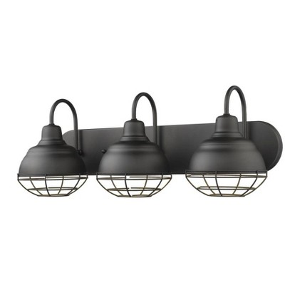 Millennium Lighting Neo-Industrial 3 - Light Vanity in  Matte Black