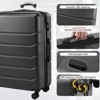 Gulches 3-Pack Hard sided expand suitcase with rotating wheels, TSA lock, retractable handle, Black(20"-28" ) - 4 of 4