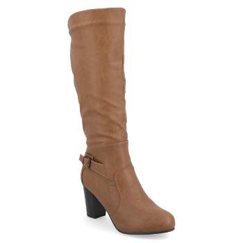 Journee Collection Womens Carver Stacked Heel Knee High Boots