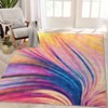 Living Room Area Rug Abstract Art Rug Colorful Lines Texture Floor Carpet - 4 of 4