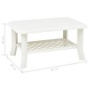 vidaXL Coffee Table End Table with Storage Shelf Side Couch Table Plastic - 4 of 4