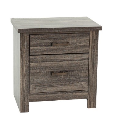 NicBex Nightstand with 2 Drawers,Modern Bedside Table with Wood Frame and Pulls,Side Table for Bedroom,Living Room