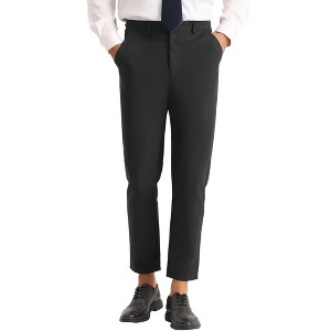 INSPIRE CHIC Men's Dress Pants Slim Fit Flat Front Work Office Tapered Chino Pants - 1 of 4