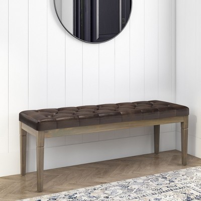 NicBex 47.6" Storage Bench Rectangle Storage Tufted Ottoman Bench for Bedroom, Entryway