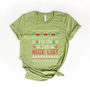 Simply Sage Market Women's I'm On The Nice List Short Sleeve Graphic Tee - 1 of 4