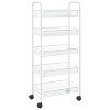 LunaLulink 5-Tier Kitchen Trolley White18.1"x10.2"x41.3" Iron - 2 of 4