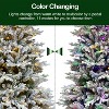 Zoplite 6.5'/7.5' Premium Prelit Snow Flocked Christmas Tree with 11 Modes LED Lights, Branch Tips, Metal Stand and Hinged Branches - 2 of 4