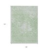 Mint Green And Ivory Abstract Washable Indoor Outdoor Area Rug - 3 of 4