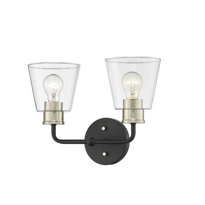 Millennium Lighting Cameron 2 - Light Vanity in  Matte Black/Modern Gold