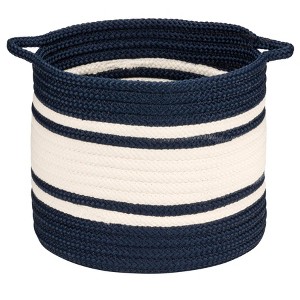 Colonial Mills Outland Basket, 16"x16"x16", Navy - 1 of 3
