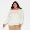 Women's Off the Shoulder Sweatshirt - Wild Fable™ - 2 of 3