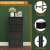 SKRAN Dresser For Bedroom With 4 Storage Drawers, Small Dresser Chest Of Drawers Fabric Dresser With Sturdy Steel Frame,Dresser With Wood Top - 4 of 4