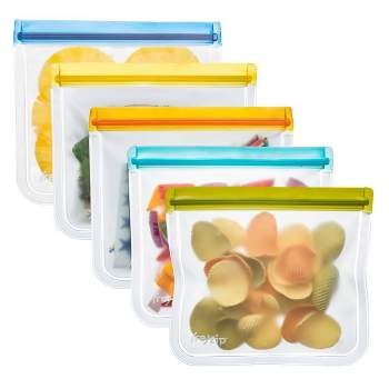 (re)zip Reusable Leak-proof Food Storage Flat Sandwich Lunch Bag - 5ct