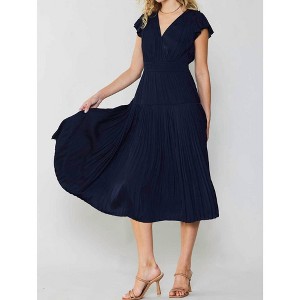 Women's Sophia Flutter Sleeve Midi Dress - current air - 1 of 4