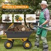 VINGLI Heavy Duty Dump Cart Wagon, 770LBS Quick-Release Dump Poly Wheelbarrow, 10in All-Terrain Pneumatic Tires Garden Wagon for Garden, Yard, Beach - 2 of 4