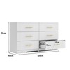 Sapphtopaz Modern Dresser for Bedroom Wood Storage Cabinet with 6 Drawers and Golden Handles Chest of Drawers, Closet for Bedroom, Living Room - 2 of 4