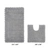 Lilly Crochet Collection 100% Cotton Tufted Reversible 2-Piece Bath Rug Set – Super Absorbent, Machine Washable Bathroom Mats with Crochet Pattern - 2 of 4