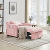 KWPZQEB Sofa Bed Chair Convertible, 3 in 1 Futon Couch with Adjustable Backrest, Single Sofa with Side Pockets,Pull Out Couch Recliner for Living Room - 4 of 4