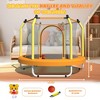 5FT Kids Trampoline Indoor/Outdoor Toddler Trampoline with Basketball Hoop & Safety Net - ModernLuxe - 3 of 4