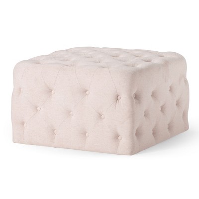 Maven Lane Henry Traditional Ottoman in Fabric Upholstery
