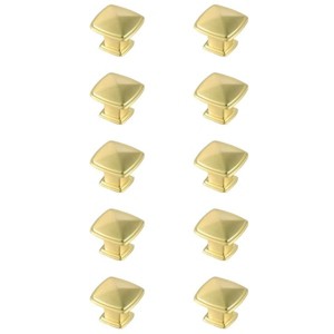 Elegant Lighting Marcel 1.2Inch Brushed Gold Square Knob Multipack (Set of 10) - 1 of 4
