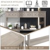 PAGED Rustic Console Table with 4 Drawers and Bottom Shelf for Storage,60 inch Entryway Table for Living Room,Hallway - 4 of 4