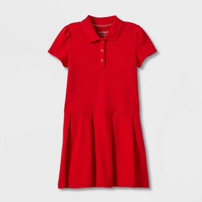 Toddler Girls' Short Sleeve Pleated Uniform Tennis Dress - Cat & Jack™ Red