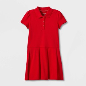 Toddler Girls' Short Sleeve Pleated Uniform Tennis Dress - Cat & Jack™ Navy - 1 of 3