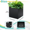 TOAOTBNBO Metal Rectangular Planter, Outdoor Planters with Drainage Holes, Tall Planter Pots for Porch and Patio, Black - 3 of 4