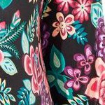 black multi floral