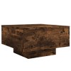 vidaXL Coffee Table with LED Lights Smoked Oak 21.7 in.x21.7 in.x12.2 in. - 3 of 4