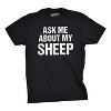 Mens Ask Me About My Sheep Funny Farm Animal Livestock Flip Up T shirt - Crazy Dog Men's T Shirt - 2 of 4