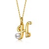 Personalized 14K Gold Plated Initial Pearl Pendant Necklace for all ages: A Charming gold Elegant Keepsake Gift - 3 of 3