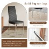 CAVINAS Set of 4 PU Leather Dining Chairs with Diamond Stitch Back and Silver Metal Legs - 4 of 4