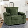CAVINAS Swivel Accent Single Sofa with Wood Base Side,Comfy Swivel Accent Couch with Wide Upholstered,Modern Sofa with USB Port for Living Room - 2 of 4