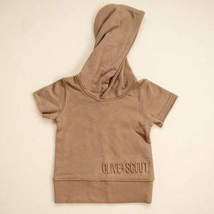 Kids Bridger Short Sleeve Hoodie - Olive + Scout - 1 of 4
