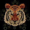 Girl's Design By Humans Tiger Face By LetterQ T-Shirt - 2 of 3