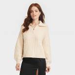 Women's Quarter Zip Pullover Sweater - A New Day™