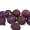 Northlight Finial and Glass Ball Christmas Ornaments - Burgundy and Purple - Set of 9 - 2 of 3