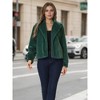 Seta T Women's Fashion Long Sleeve Faux Fur Fluffy Notch Lapel Cropped Jacket - 2 of 4