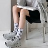Anna-Kaci 3-Pair Soft Knit Crew Socks Set with Sweet Heart Pattern, Breathable Fabric and Everyday Essential Design - 2 of 3