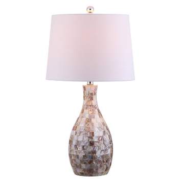 26.5" Verna Seashell Table Lamp (Includes LED Light Bulb) Beige - JONATHAN Y
