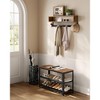 VASAGLE Coat Rack Shoe Bench Set - Multifunctional Hall Tree with Bench - 3 of 4