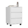 Three Drawers Bang, Filing Cabinet, Roller Blade Glide, White Finish - 4 of 4