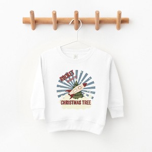 The Juniper Shop Rocket Around The Christmas Tree Toddler Graphic Sweatshirt - 1 of 3