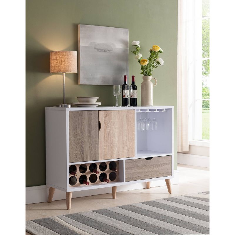 Hoff Contemporary Buffet Glossy White and Weathered Sand - HOMES: Inside + Out, 3 of 5