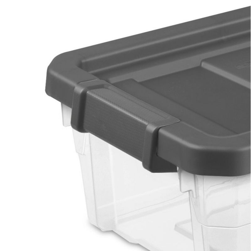 Sterilite 16 Qt Clear Plastic Stacking Storage Containers w/ Gray Lid, 4 of 8