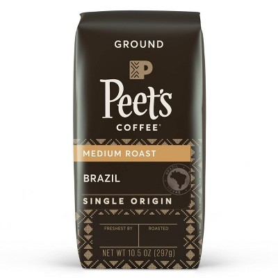 Peet's Brazil Single Origin Medium Roast Ground Coffee 10.5oz